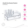 Cosmetic Organiser Set of 2 Elegant with Drawer, Transparent, 18