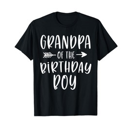 Grandpa of the Birthday Boy Papa and Grandson Bday Party T-Shirt