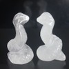 Figura tallada a mano de serpiente de cristal tallada a