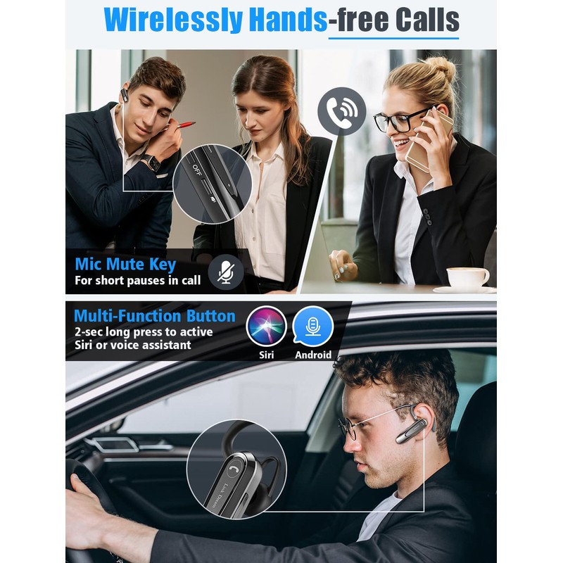 Link Dream - Auricular Bluetooth inalámbrico CVC8.0 para teléfono celular,