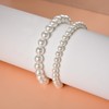 Candyfancy Pearl Bracelet Women's Men's White Round Simulated Beads 18/19/20