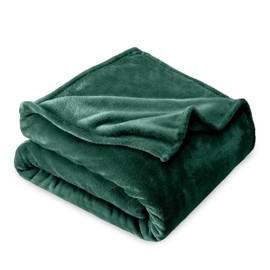 Bare Home Fleece Blanket - Extra Long - Forest Green - Throw for Bed, Sofa, Couch, Movie Night, Camping, and Travel - Microplush - Ultra Soft Warm Blanket (Twin/Twin XL, Forest Green)