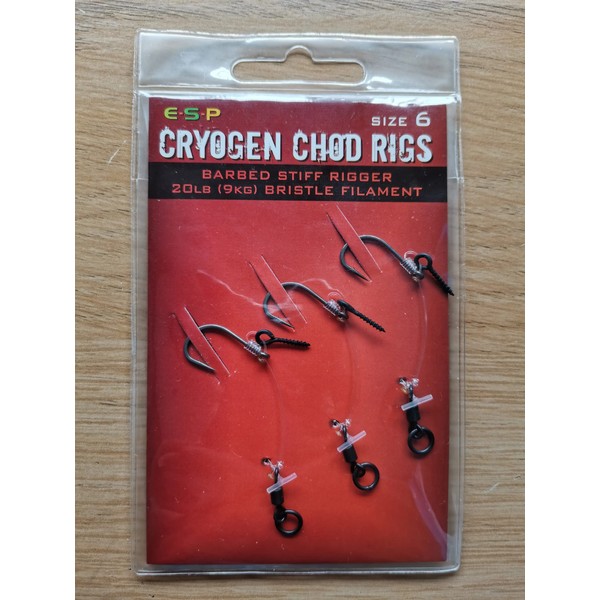 ESP Cryogen Chod Rig With Bait Screw Barbed OR Barbless: Barbless 6