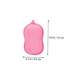 Housoutil 4pcs Boy Girl Bath Sponge Peanut Shape Dual-sided Shower Scrubbers for Gentle Exfoliation for Newborns Toddlers Boy Girl