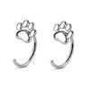 Bellitia Jewelry Paw Cat Earrings 925 Sterling Silver Girls Stud