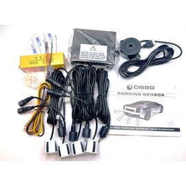 CISBO SB397 Parking Reverse Sensors Audio Buzzer Alarm Canbus Kit, White, Set of 4