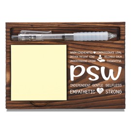 Personal Support Worker Appreciation Gifts, Thank You Gift for PSW, Personal Support Worker Office Coworkers Staff Gifts, Sticky Note Holder Wooden Notepad & Pen Holder 6.5" x 4.7" - FTA309