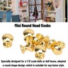 8Pcs 1:12 Scale Miniature Round Head Knobs, Metal Dollhouse Door