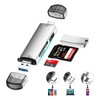 SDカードリーダ3-in-1メモリカードリーダ多機能データ転送Type-C/Micro USB/USB SD TF USBカメラアダプタ0 TG機能変換アダプタ超小型双方向高速データ転送写真/ビデオ/ファイル/キーボードWindows/Macbook/Android互換（グレイ）