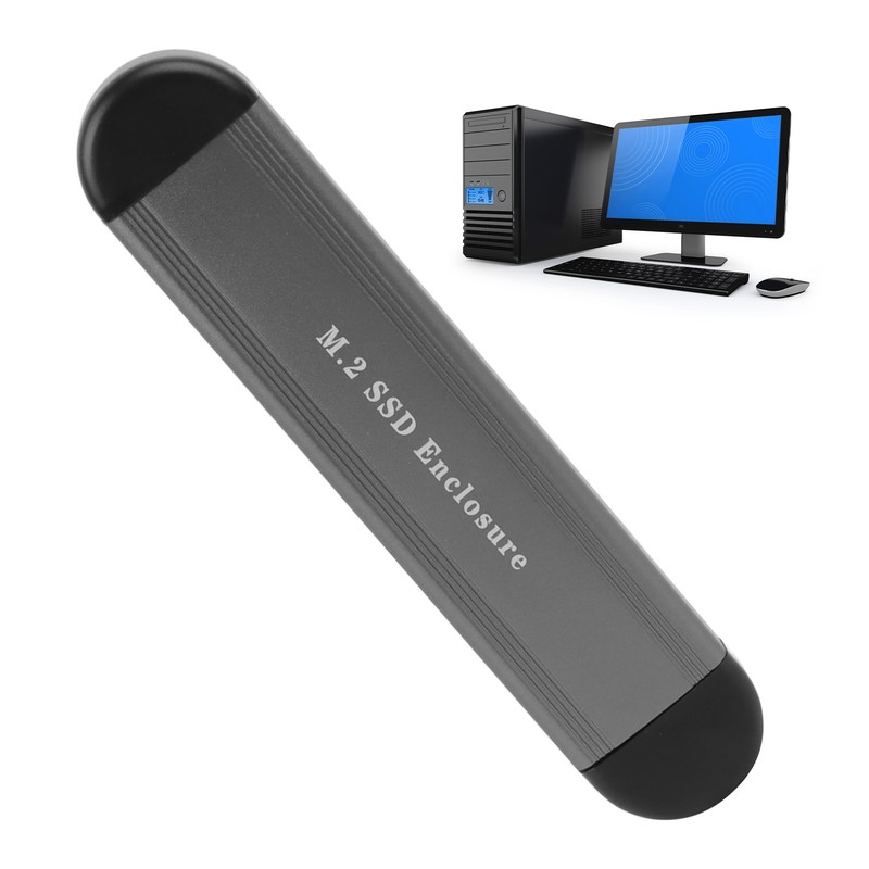 M.2 SSD Enclosure Type C USB Dual Interfaces Aluminum Alloy