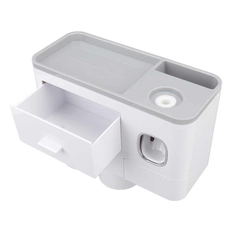 Toothpaste Dispenser Wall Mounted Toothpaste Dispenser Squeezer Kit for Bathroom