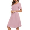 Vlazom Womens Nightdress Soft Pleated Nighties Modal Short Sleeve Nightshirts