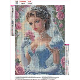 MXJSUA DIY Diamond Painting Kits for Adults, Princess Diamond Gem Art Painting for Beginners, Diamond Picture with Full Round Drill Dots Craft Set Gift, 30x40cm