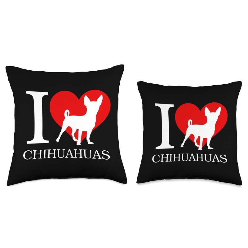 I Love Chihuahuas Throw Pillow