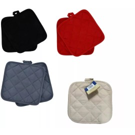 Unbranded (2) Pot Holders Holder  Grey, Black, Red, or Taupe~NEW (USA SELLER) - tan