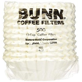 Bunn 20115.0000 1000 Count 12 Cup Commercial Coffee Brewer Filters, White (1000)