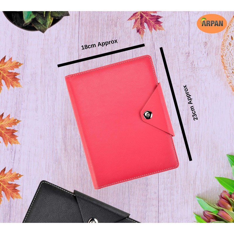 Arpan A5 Executive Personal Organiser Ruled Notebook Padded Leather Cover