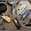 KUNSON Stainless Steel Pocket Utility Knife, Portable EDC Retractable Box