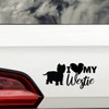 I Love My Westie Fun Waterproof Sticker - Decals for