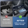 Katorn Double Layer Center Console Organizer Tray Storage Box for