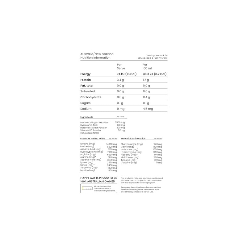 HAPPY WAY Marine Collagen Powder + Vitamin D - 250g