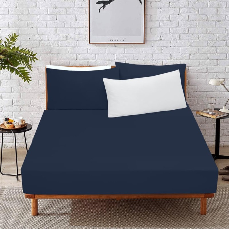 West Midlands Homeware King Fitted Sheet Soft Brushed Microfibre Fabric
