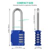 Combination Padlock Heavy Duty Lock - BeskooHome[2Pack] 2.5inch Long Shackle