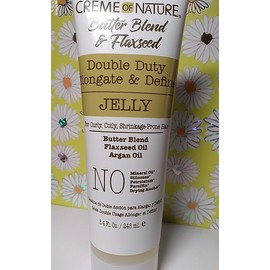 CREME OF NATURE BUTTER BLEND & FLAXSEED DOUBLE DUTY ELONGATE& DEFINE JELLY 8.4OZ