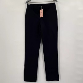 Quince Navy Ponte Pants - Straight Leg - Faux Pockets - XS Petite - 28" - NWT