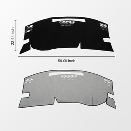 KUST Car Dash Cover for Nissan Murano 2025-2026 Left Hand Drving Dash Carpet Polyester Non-Slip Dash Protector Interior Accessories for Murano Custom Fit Dash Mat Sunshade Windshield Glare Black