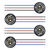 QKYS 4PCS 1157 LED Bulb Socket Plug, 2357 Brake Light