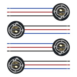 QKYS 4PCS 1157 LED Bulb Socket Plug, 2357 Brake Light Replacement Bulb, Car Plastic Waterproof Turn Signal Tail Light Wiring Harness, Brake Light Base Plug Connector Fits Most Cars, Trucks, SUVs