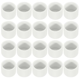 PATIKIL 1" PVC Pipe End Cap Fitting, 10 Pack Furniture Grade Pipe Plug Adapter Socket Fittings for Build PVC Furniture DIY Garden Shelf Support Structure Storage, White