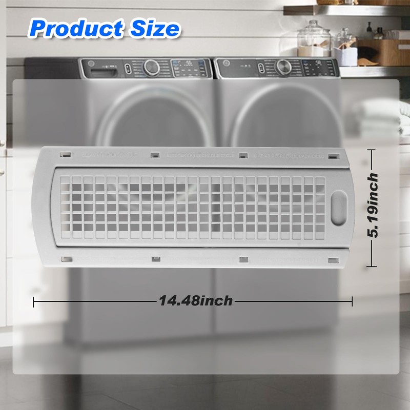 WE22X35337 Washer Dryer Lint Screen Filter丨Dryer Lint Filter Slide Guide丨washer