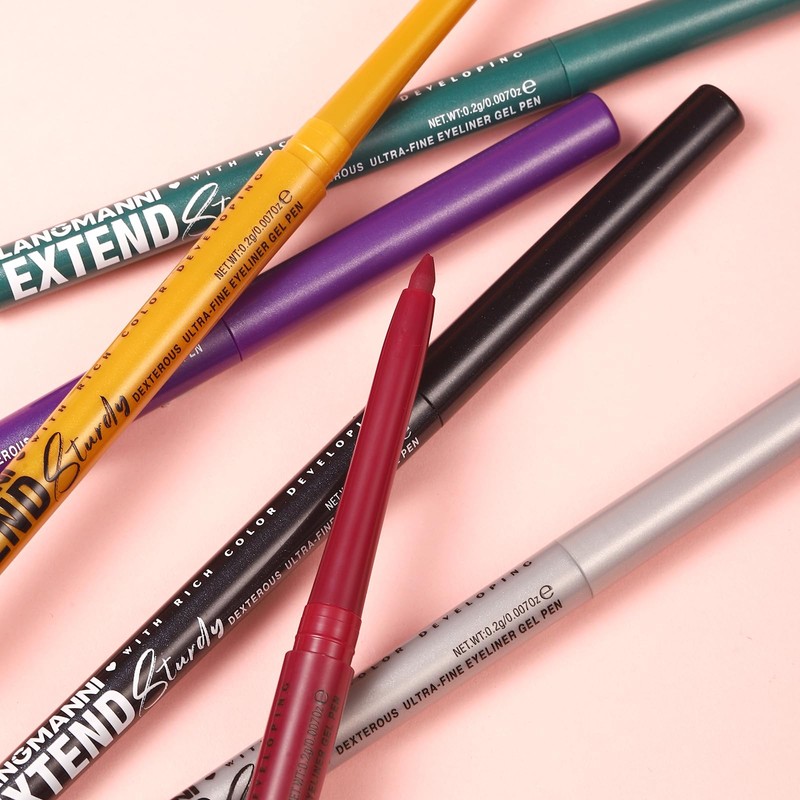 LANGMANNI 2Pcs Metal Colorful Eyeliner Pencil Set - Matte &