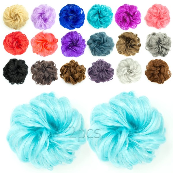 QTHQTFL 2pcs Messy Bun Hair Piece Scrunchie Hair Bun Hair