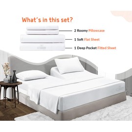 SGI bedding 32" King Split Top Flex Head Sheet 100% Egyptian Cotton Sheet Set - 600 Thread Count Flex Top Sheet Adjustable Bed - 4 Piece Sheet Set 18" Deep Pocket Sleep Number Bed - White Solid