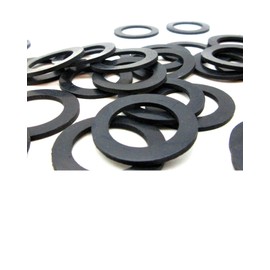 Black Rubber Washer Large Rubber Washers 1" OD x 5/8" ID x 1/16" Thickness - EPDM Rubber Washers Flat Rubber Washers Round Rubber Washers (Pack of 100)