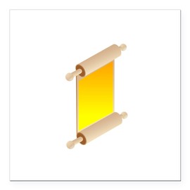 CafePress Rolling Pin Scroll Square Car Magnet 3 X 3 Square Car Magnet, Magnetic Bumper Display