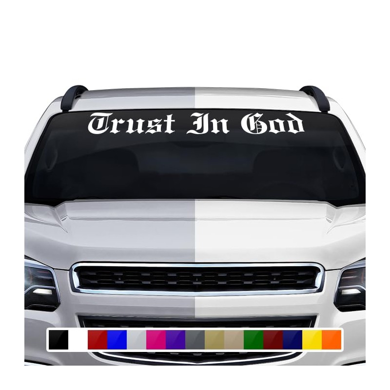 Sticky Creations Trust in God Decal Sticker Windshield Window Vinyl