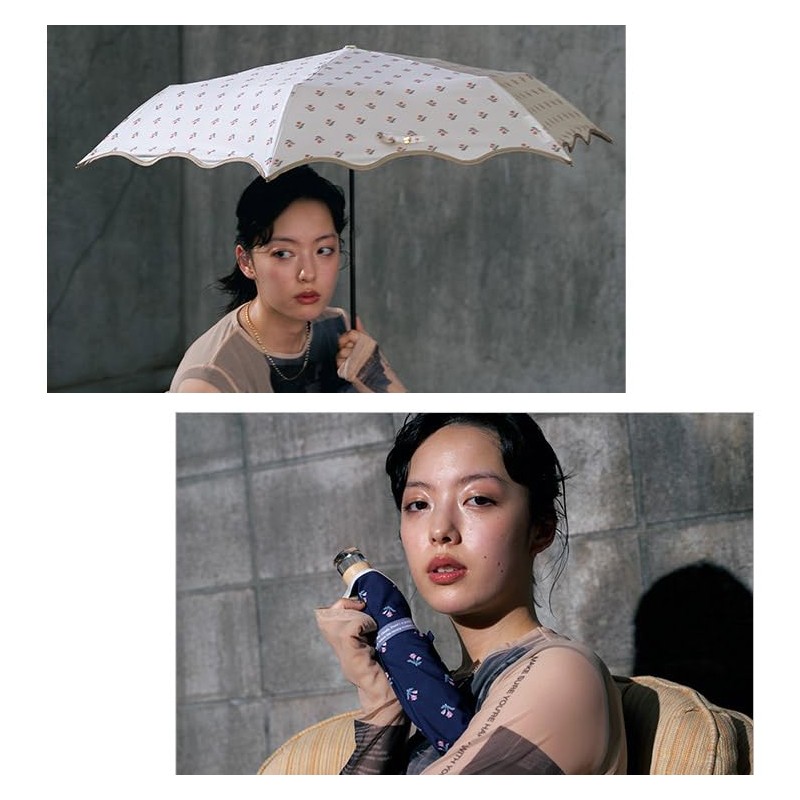 [2025] Wpc. 4774-015-002 Folding Umbrella, Nanami Tiny Flower, Mini, Off,