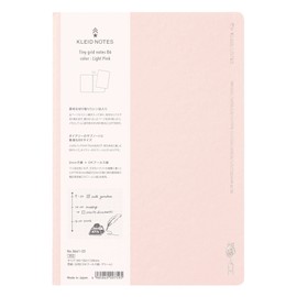 kleid 8441-03 Tiny Grid Notebook, B6, 0.08 inch (2 mm) Square, Light Pink
