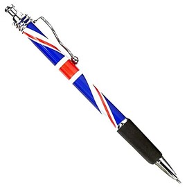 Union Jack Ballpoint Pens (3) - London Souvenir Wavy Clip Pens