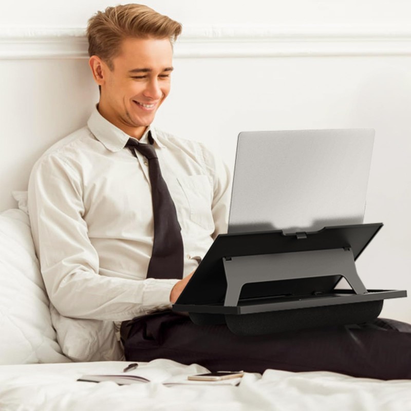 Adjustable Laptop Desk with 8 Angles - Cushioned Lap Desk