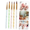 WOONEKY 5pcs Acrylic Nail Art Carving Pen Brush Random and