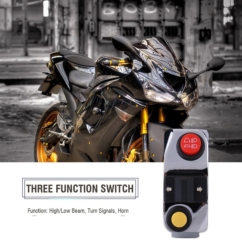 7/8" Motorcycle Handlebar Mount Switches with Horn Turn Signal High