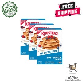 Krusteaz 3 Pack Krusteaz Gluten Free Buttermilk Pancake Mix, 16 oz. FREE SHIPPING