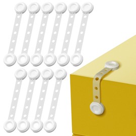 Nearockle 10 Pack Cabinet Locks Baby Proofing – 2025 Upgraded Child Proof Safety Locks Adjustable Length for Cabinets, Drawers, Fridge, Toilet Seat, No-Tool Installation (Clear)