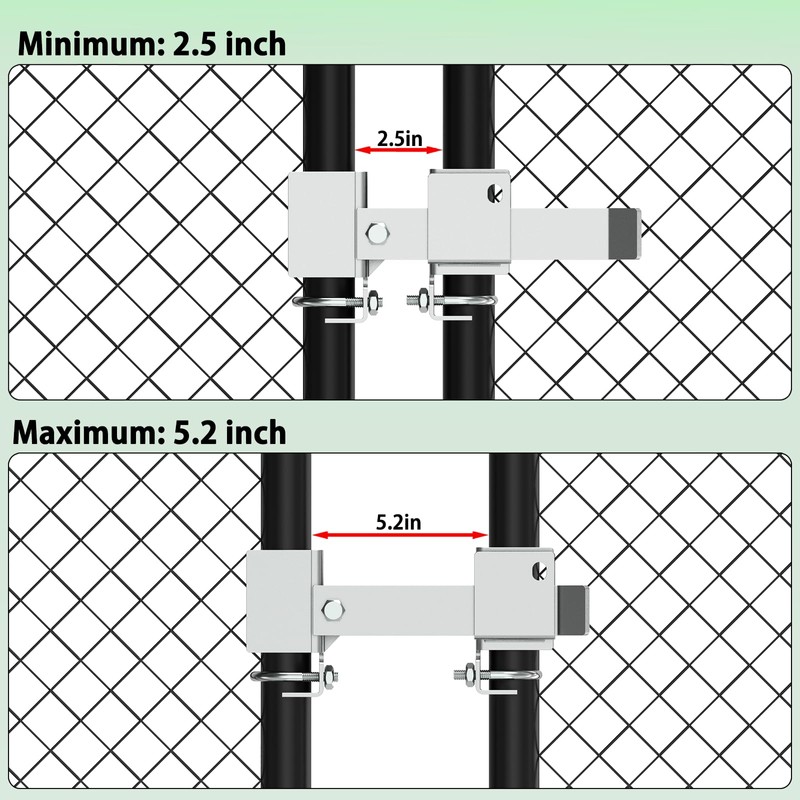 Chain Link Fence Double Gate Latch Residential Strong Arm Double