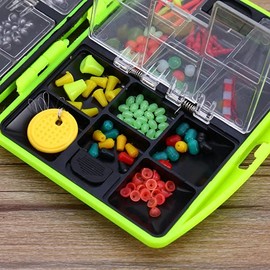 01 24 Compartments High Quality Plastic Fishing Tackle Full Loaded Box Kit Green Fishing Tackle for Outdoor Fishing